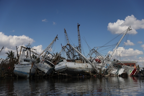 shrimping boats damaged during hurricane ian