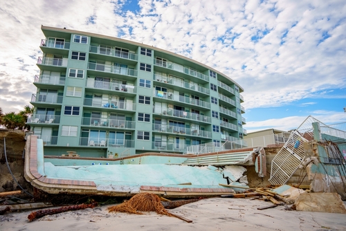 damaged seawall