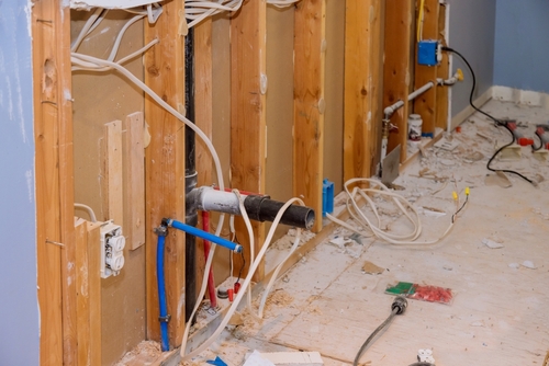 unfinished kitchen after insurance claim goes under