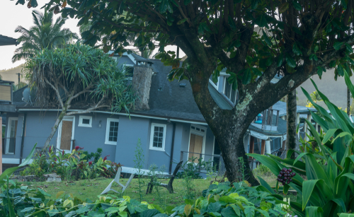 beach houses falling into a sinkhole